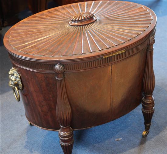 A Regency mahogany cellarette, W.2ft 4in. D.1ft 8in. H.2ft